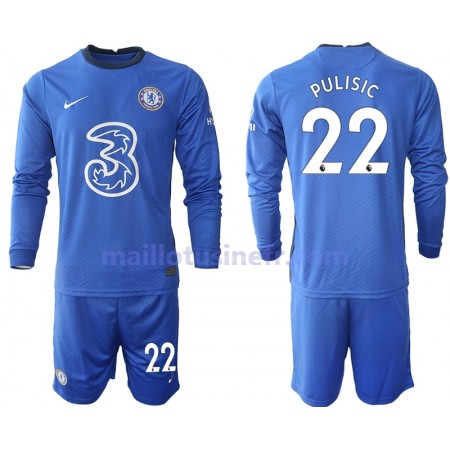 Maillot de Foot Chelsea Christian Pulisic 22 Domicile 2020-21 Manches Longues - Enfant